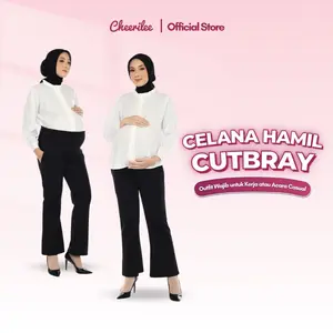 Cheerilee Celana Ibu Hamil Kerja Cutbray Scuba Premium Panjang Kekinian Jumbo Wanita Bumil Formal Kantor Office Maternity Pants Hijab Friendly CK06