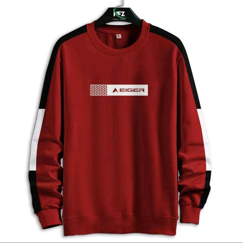 sweater pria wanita jumbo size sampai 7XL Fleece Crewneck Hoodie Nyaman Tebal Distro Sablon Zipper Panjang 3