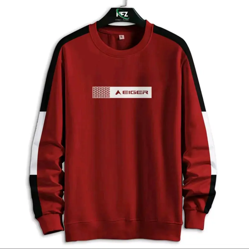 sweater pria wanita jumbo size sampai 7XL Fleece Crewneck Hoodie Nyaman Tebal Distro Sablon Zipper Panjang 3