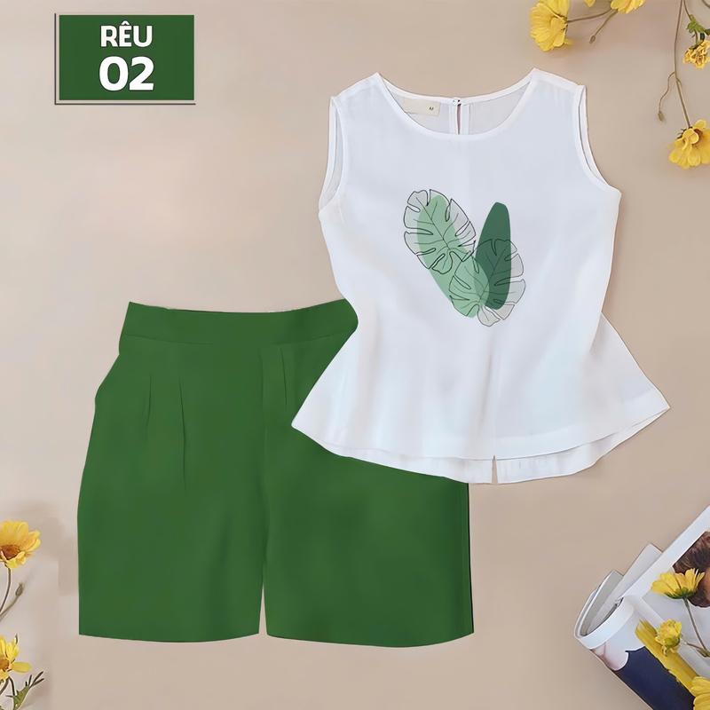  SET bộ đồ đũi nữ hàng đẹp loại 1 set bộ nữ sát nách đơn giản năng động 