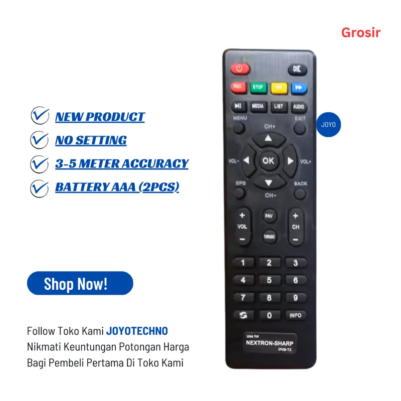 Nextron Remote STB Nextron TR1000 Set Top Box DVBT2 Nextron 1