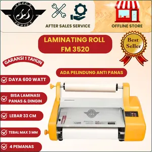 Mesin Laminating Roll FM 3520 4 Lampu // Laminator Roll 2 Sisi 4 Lampu