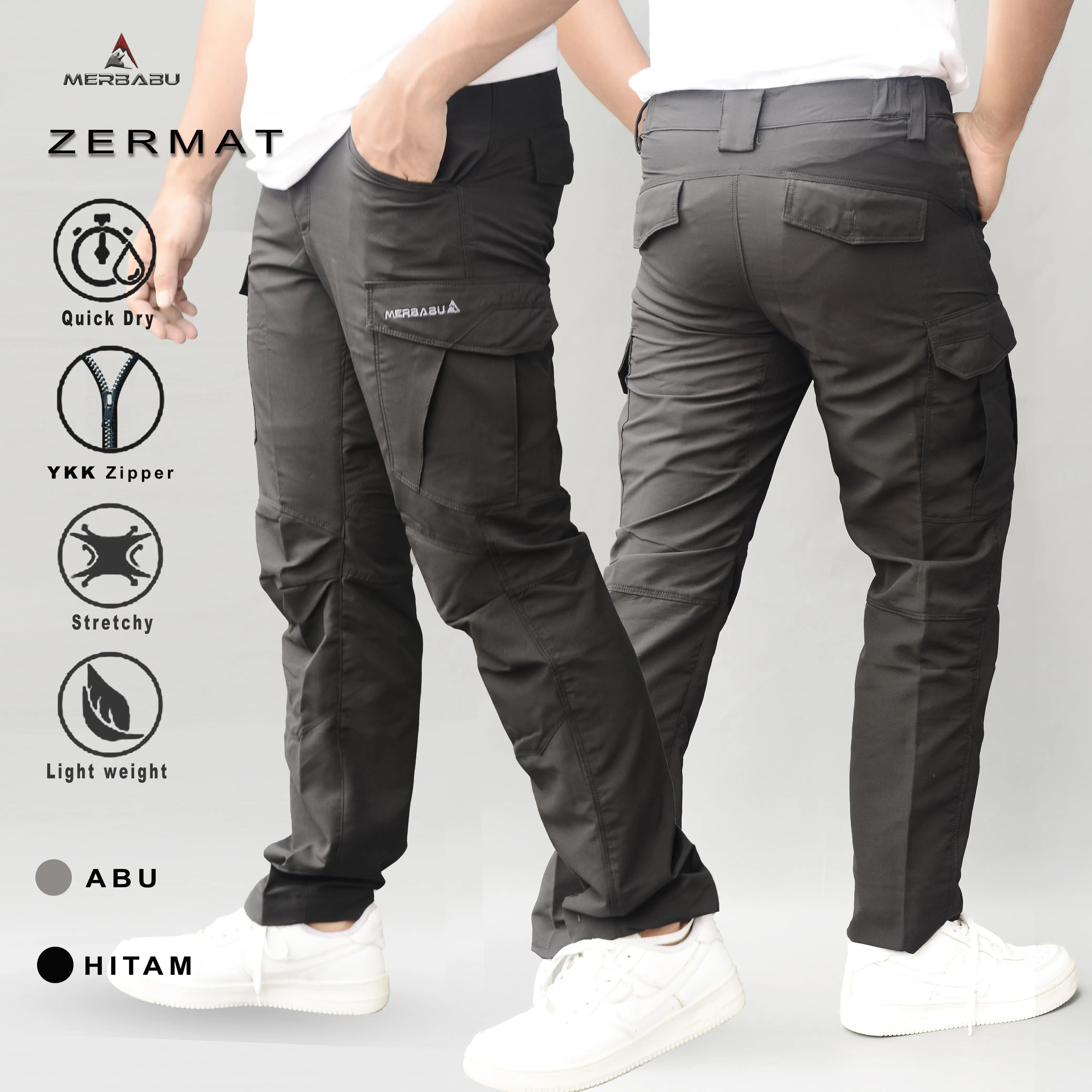 Merbabu Zermat Celana Panjang Gunung Hiking Outdoor Pria Wanita Unisex Quickdry