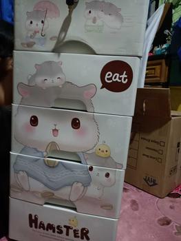 Product Review of Lemari Plastik Susun Bear 4 Dan 5 Tingkat Tempat Penyimpanan Laci Multifungsi Lemari Pakaian Anak Ada Kunci Storage Box from i**i 2