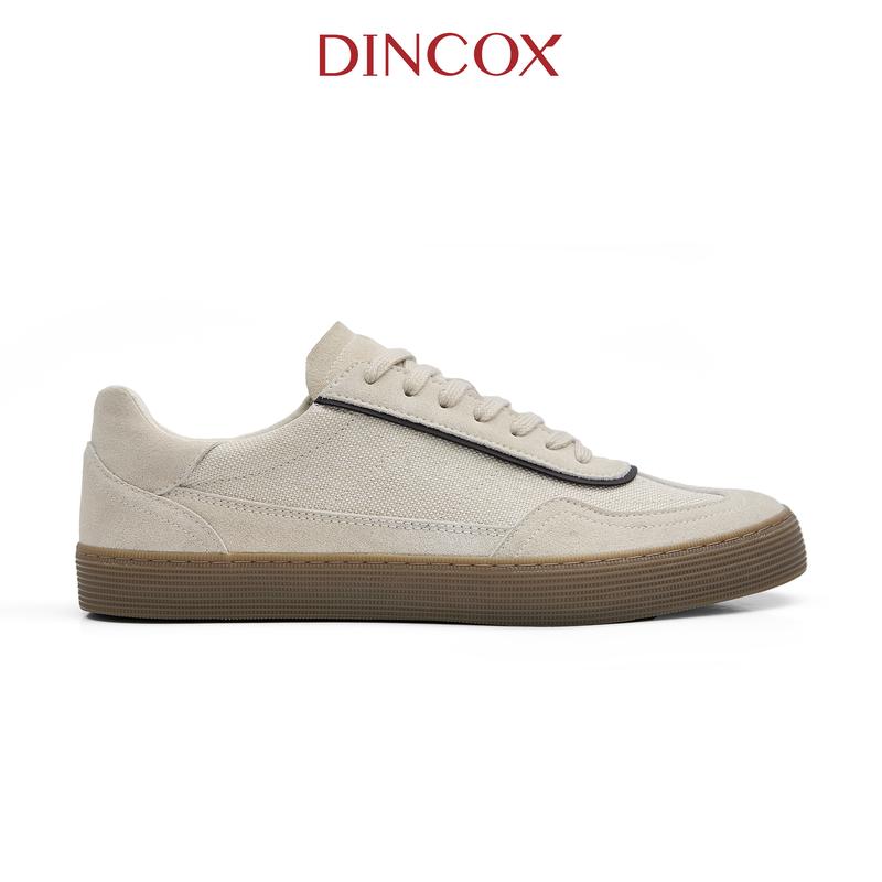 Giày Sneaker Vải Canvas Nam Nữ DC35 Levian Beige Dincox Shoes Đế Bằng