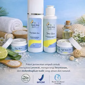 ZIYAN GLOW BOOSTER Paket Perawatan Wajah untuk Acne dan Kulit Normal Mengatasi Flek Hitam Jerawat Bruntusan dan Kulit Kusam Mencerahkan & Mengatasi Masalah Wajah