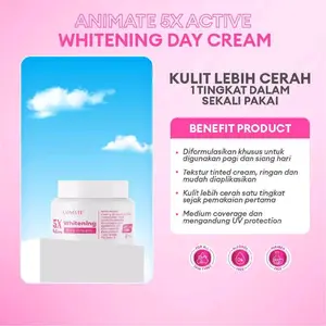 Animate 5X Active Whitening Day Cream 10g/Pelembab Wajah