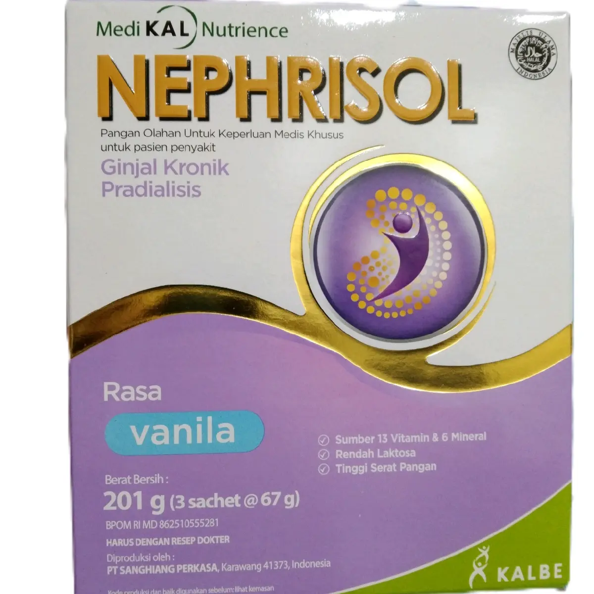 Susu Nephrisol 201 gram (3 sachet @67 gram )