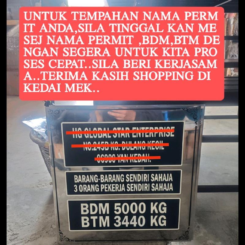 permit stainless steel(tempahan) Sticker Automotive Aksesori - TikTok ...