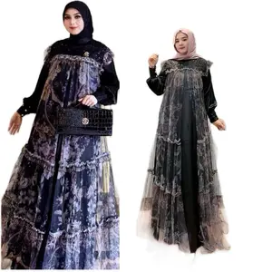 Gamis mewah mix tile ori by Shellasaukia