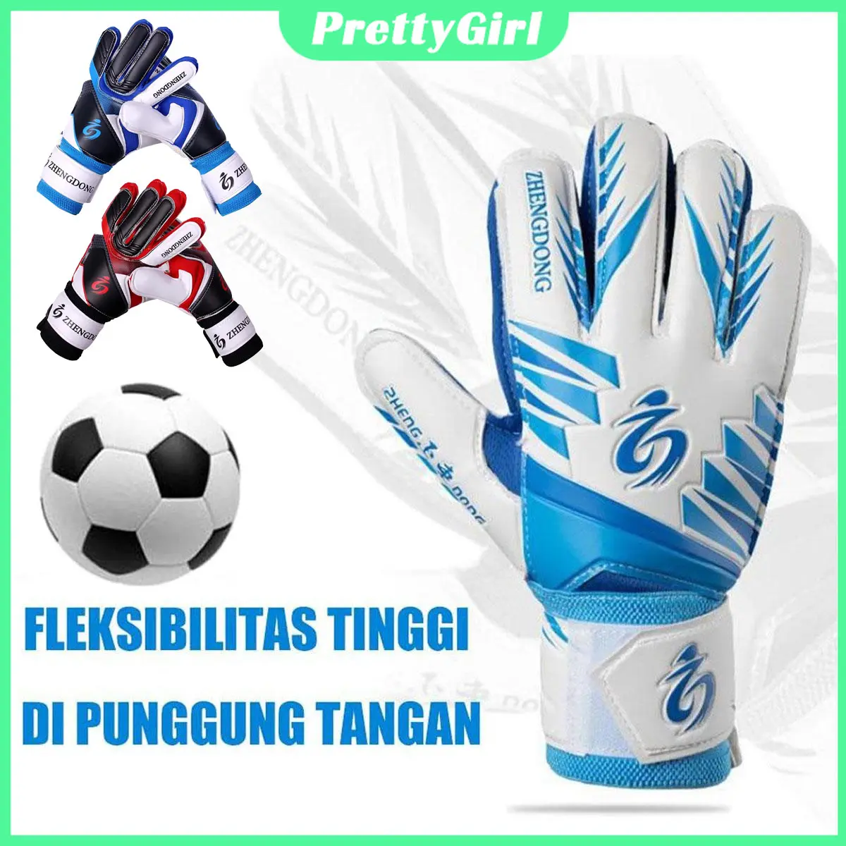 【READY STOCK】Sarung Tangan Kiper Anti-Slip Latex Tebal - Sarung Tangan Sepak Bola Dewasa & Anak dengan Pelindung Jari