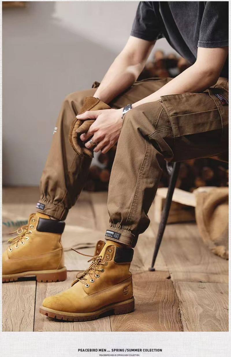 Product Introduction of Men's ankle binding cargo pants Men's retro outdoor paratrooper pants Men's American loose casual pants Men's trendy brand fashionable cargo pants 11