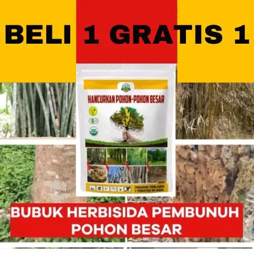 Penumbas ampuh Pohon Besar Hebrisida / Pembasmi Pohon Bambu, Semua Jenis Racun Ampuh BELI 1 GRATIS 1