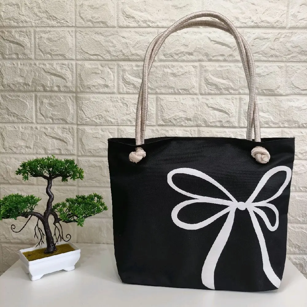 Kadita - Totebag Wanita Sekolah Motif Pita Terbaru Multifungsi Kanvas Perempuan