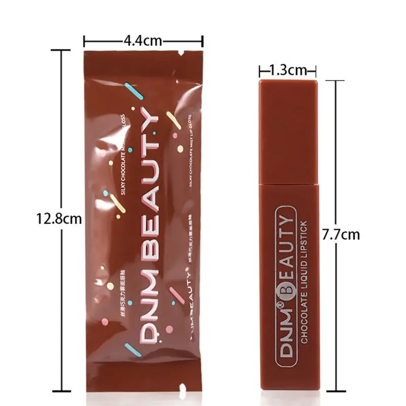 DNM Beauty Lipstik Coklat Matte Long Lasting 12 Jam Waterproof Make Up Kecantikan Bibir LM125 8