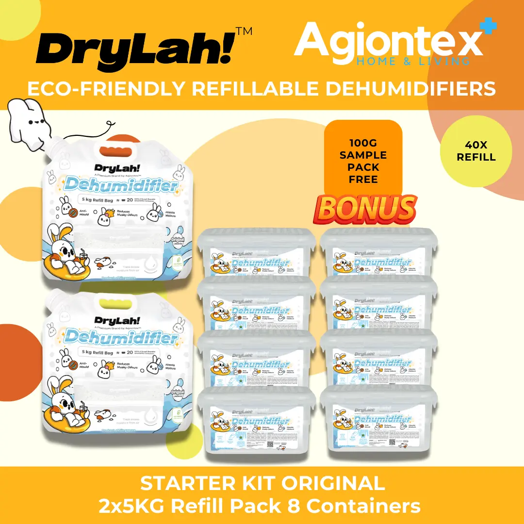 AGIONTEX STARTER KIT Eco friendly Dehumidifier | Moisture absorber for cabinet wardrobe Moisture Absorber Moisture-absorbing