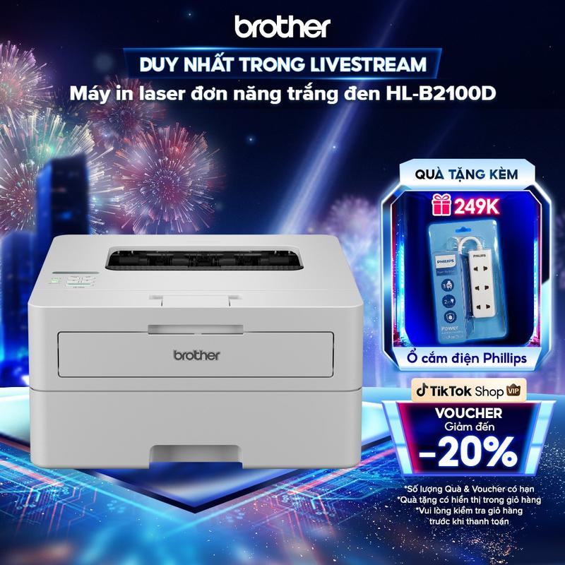 Máy in laser đơn năng trắng đen Brother HL-B2100D