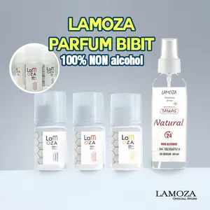 Dapat 3 Lamoza Parfum Bibit 100% Non Alkohol 30 ML + 1 Deodorant Tawas 60 ML + Pouch BPOM  Perfume Cair