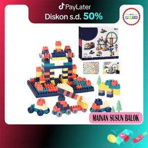 Mainan Balok Blok Block Susun Edukasi Anak Brick Bongkar Pasang DIY