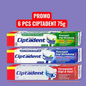 PROMO 6 PCS PASTA GIGI CIPTADENT 75g