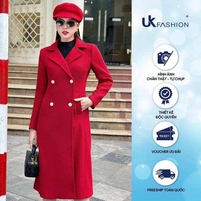  Áo Khoác Dạ UK Trendy Công Sở Nữ Sang Trọng Thanh Lịch Vải Mềm Mại  UKAK2410005 
