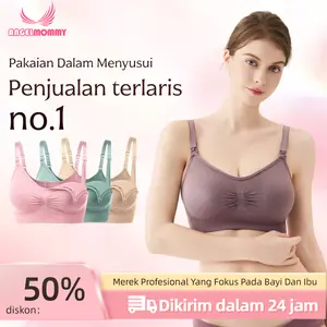 ANGEL MOMMY Bra Menyusui Jumbo Kancing Depan Tanpa Kawat Ibu Katun Bunda Bumil Busui Kucing Bayi Pakaian Dalam Katun Gesper Payudara 937