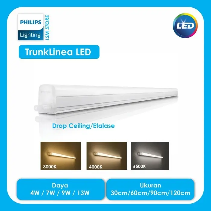 Philips Batten T5 LED Trunklinea 4W 7W 9W 13W 3000K 4000K 6500K -