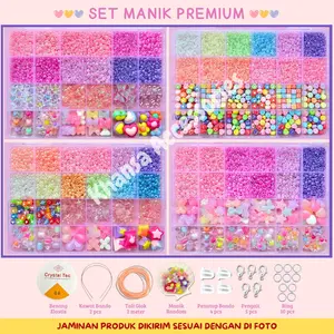 DIY Manik Manik Set Lengkap Gelang Aesthetic - DIY Craft Kit Manik Manik Pasir - Meronce Manik Manik Set - SM002 DIY Manik Manik Set Lengkap Gelang Aesthetic - DIY Craft Kit Manik Manik Pasir - Meronce Manik Manik Set - SM002