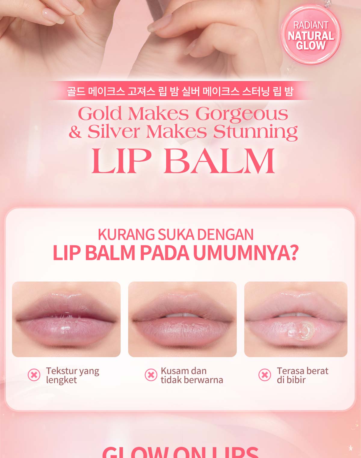 BNB barenbliss Gold Makes Gorgeous & Silver Makes Stunning Lip Balm | Lip Balm Glossy, Pelembab Bibir, Anti Bibir Kering BNB barenbliss Gold Makes Gorgeous & Silver Makes Stunning Lip Balm | Lip Balm Glossy, Pelembab Bibir, Anti Bibir Kering