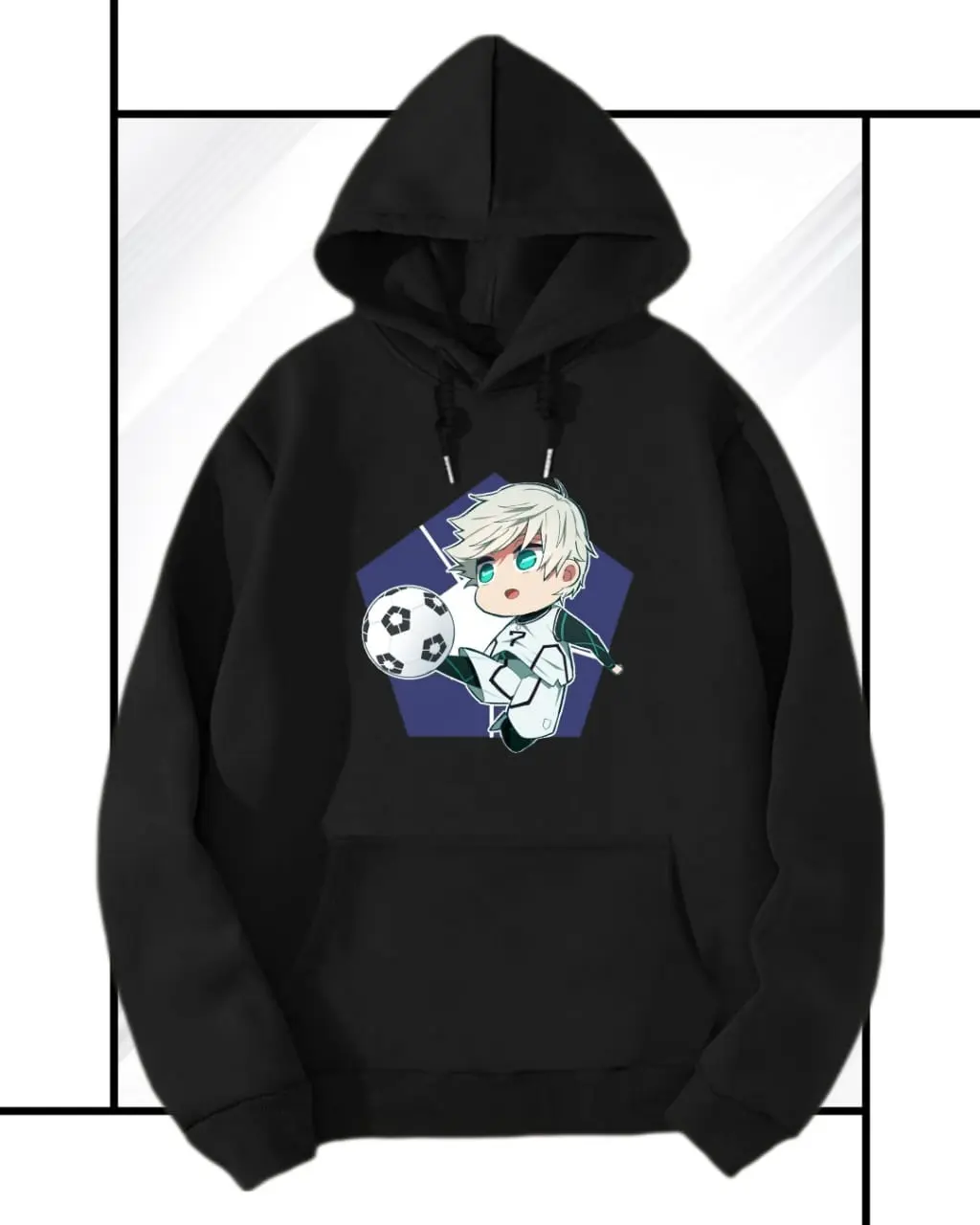 Sweater Hoodie Anak Laki-Laki Usia 4 - 15 Tahun, Sablon Blue Lock Karakter Nagi Seishiro Fashion Jaket