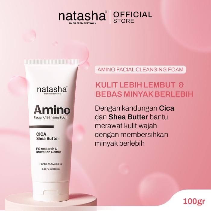 Gambar Natasha Amino Facial Cleansing Foam 100ml - Membersihkan Wajah & Membantu Mengurangi Minyak Berlebih untuk Semua Jenis Kulit dari Natasha Skincare Kab. Tangerang Tokopedia