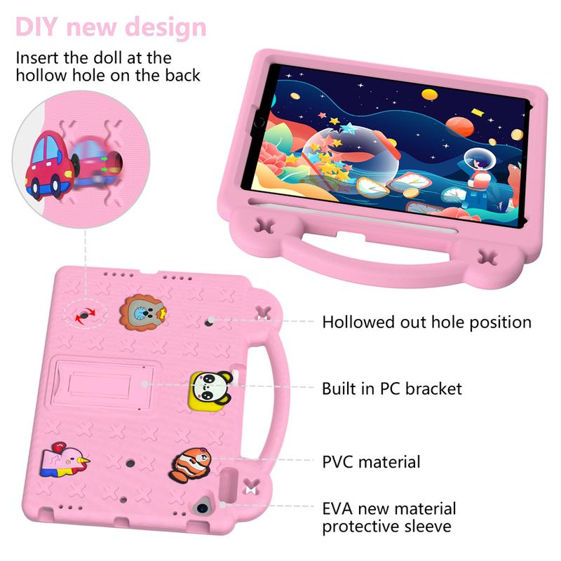 Product Introduction of Case For iPad mini1 2 3 4 5 6 iPad 5 6 10.2" 7 8 9th 2019 air1 2 3 4 5 Pro10.5 11 2020 10.9 Kids Friendly Handle Stand Case Safe Foam support student learning Business office new shockproof Cover Accessory Tablet Casing Protective Protection Computer 13