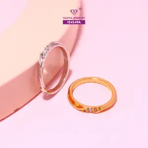 Yaxiya Cincin Wanita Solitaire Mata Satu Perhiasan Aksesoris 143