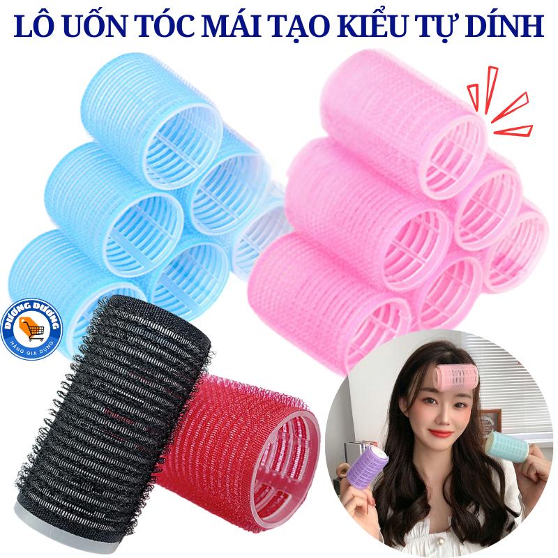 Combo 10 Lô Uốn Tóc Mái Tự Dính Tạo Kiểu Bồng Bềnh Xinh Xắn - Kẹp Cuốn Phồng Tóc Mái Thưa Hàn Quốc Tiện Dụng Cho Nữ - Ống Cuốn Tóc Xoăn Tự Dinh Giữ Cố Định Tạo Kiểu Hot Trend