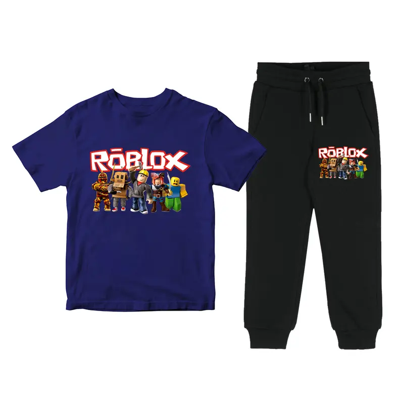 Setelan Anak Kaos Dan Celana Roblox - Set Baju Roblox Anak - Baju Game Roblox 1