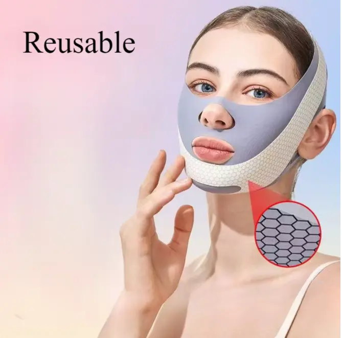 High Quality V Shape Lifting Elastic Bandage-Women Face Beauty Care Bandage-Elastic Breathable Relaxing Face Slimming Band