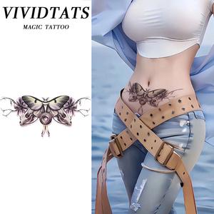 VIVIDTATS Color Butterfly Mech Flower Temporary Tattoo Waterproof Realistic Body Art Sticker for Women 3-7 Days Long Lasting Easy Apply fake  tattoo  waterproof  6  months tattoo  tape colored  tattoo  waterproof  30  days magic  tattoo