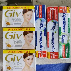 3 pcs sabun giv jumbo 100gr + 3 pcs ciptadent kemasan 75gr Soap