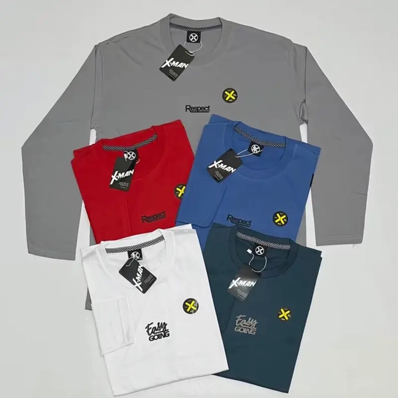Paket 3 Pcs Kaos Distro Lengan Panjang Pria Dan Wanita Terlaris/Kaos Distro Lengan Panjang Kekinian Katun 3
