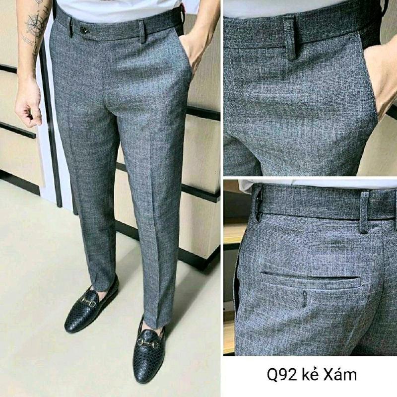 Quần Âu Kẻ Mẫu Mới Chất Vải SPANDECK Cao Cấp Bọc KĨ 2 Lớp Lót Nam Menswear Pants