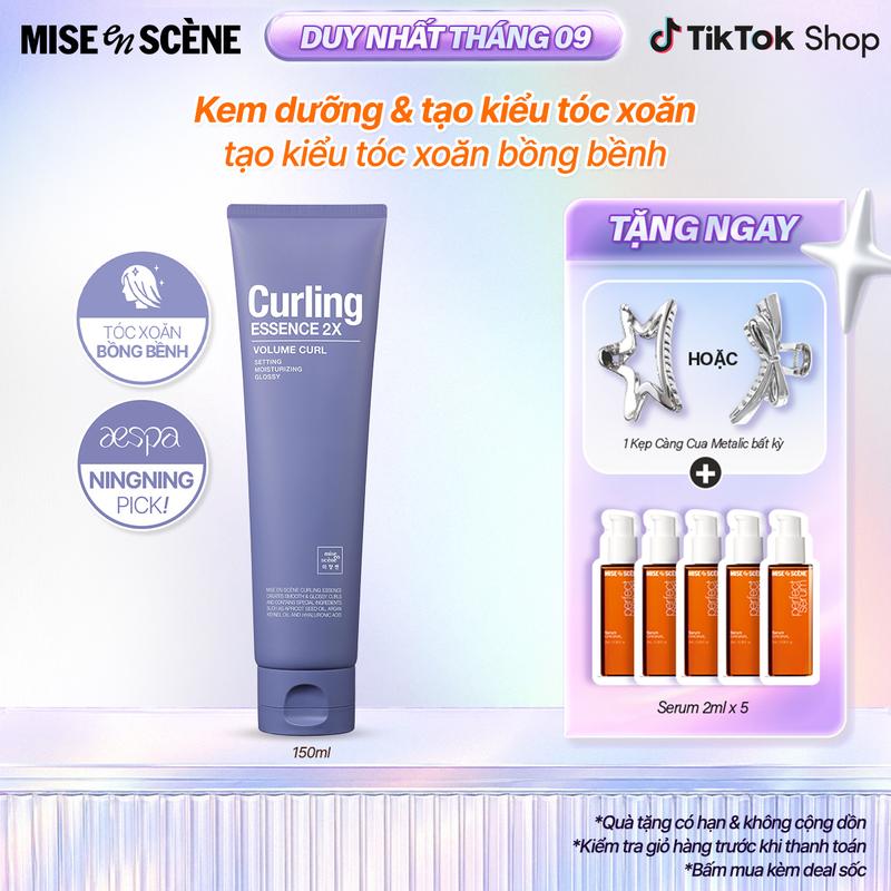 Kem Dưỡng Và Tạo Kiểu Tóc Xoăn bồng bềnh mise en scène Curling Essence 2X…