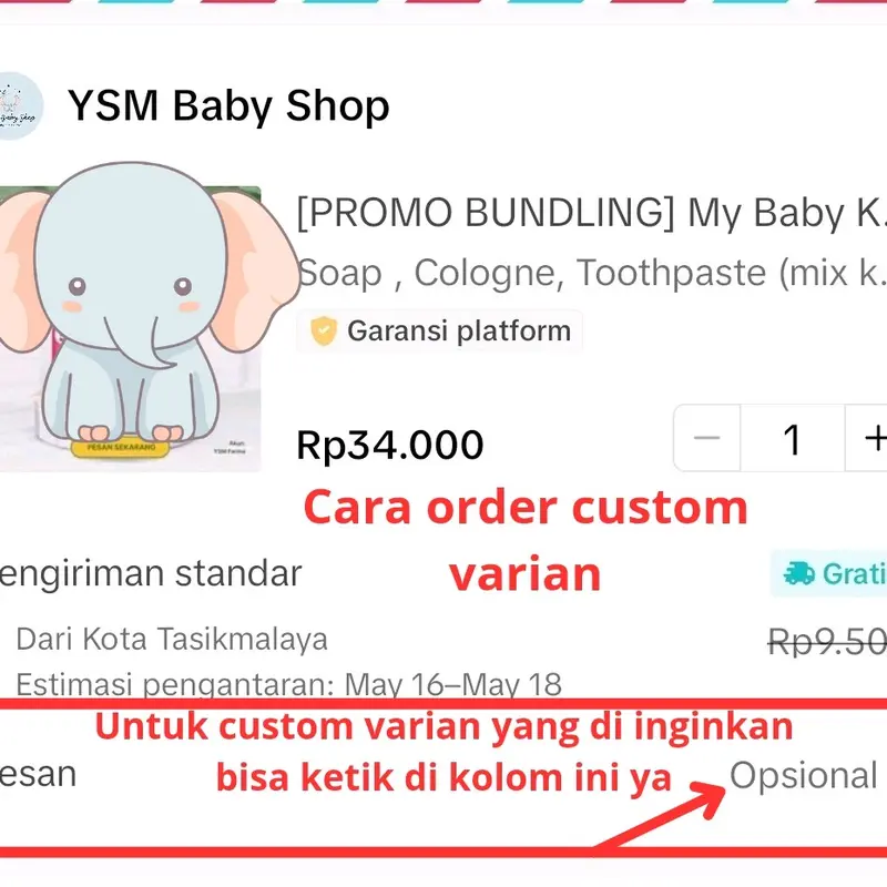 [PROMO 4 BOTOL] My Baby Powder 90gr + 23gr 1