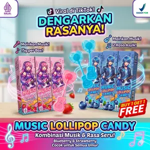 [HALAL] MUSIC LOLLIPOP (Anggur/Stroberi)Hadiah Idul Fitri Paling Hits!Cocok untuk Interaksi Anak-anak/Pesta Ulang Tahun/Hadiah Hari Raya, Permen Rasa Buah Kreatif, Dilengkapi Fungsi Musik yang Menarik, Paket Mandiri Mudah Dibawa,GRAPE 1pcs+STRAWBERRY 1pcs