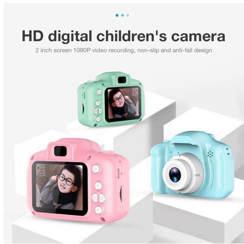  【Spot goods X2 HD 800W 2.0 Inch IPS 1080P Mini Digital Camera for Children Kids Cameras Camcorder Video Child Recorder cameras Memory Card Photography 