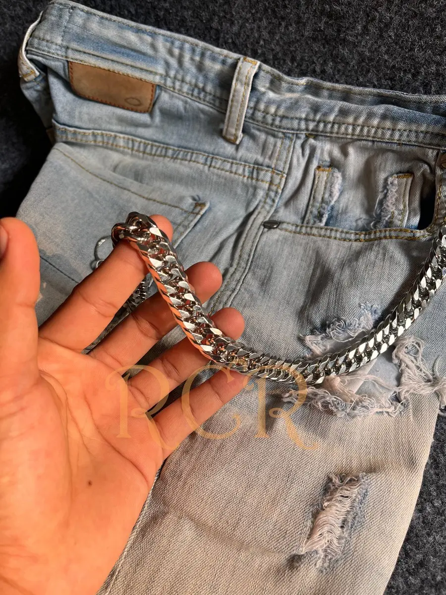 Rantai Dompet Titanium MOdel Rapat Jumbo Ukuran 15mm Tidak Mudah KArat Stainlees Steel