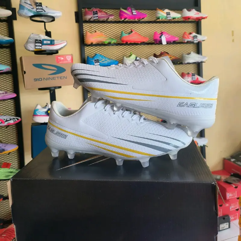 Sepatu Bola Satsetx Eagless Series FG White gold original Boots 5