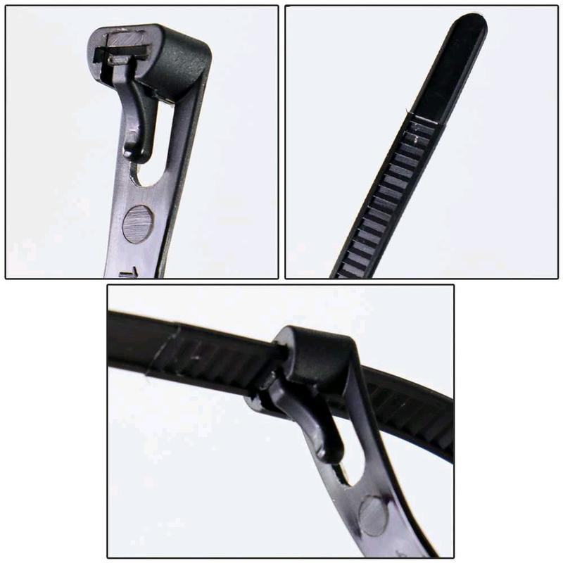 Kabel Ties Pengikat Barang Bisa Dibuka Dipakai Digunakan Ulang 25cm 30cm Tebal 8mm Klem Cable Reusable 100pcs 3