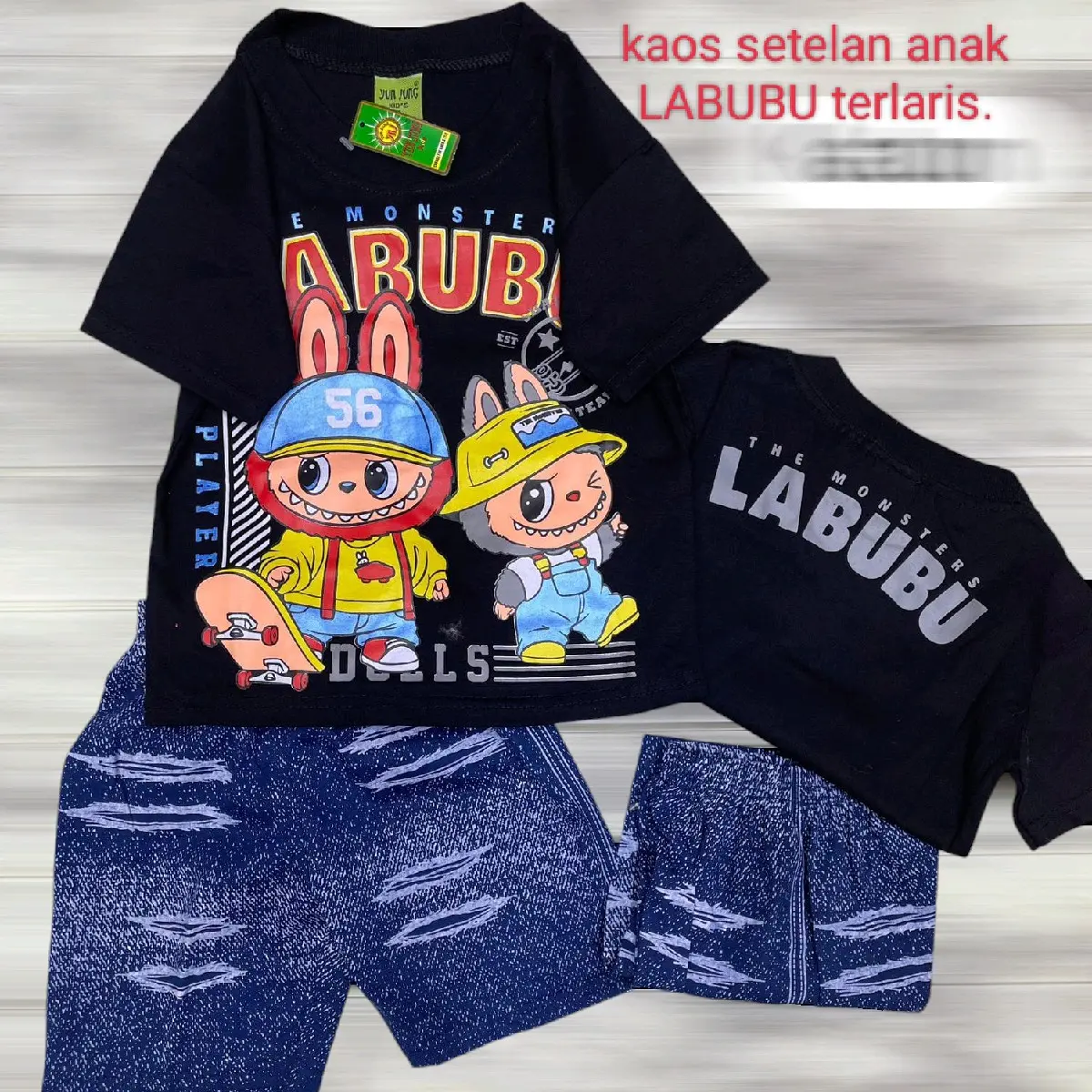kaos setelan anak laki" karakter LABUBU terlaris.