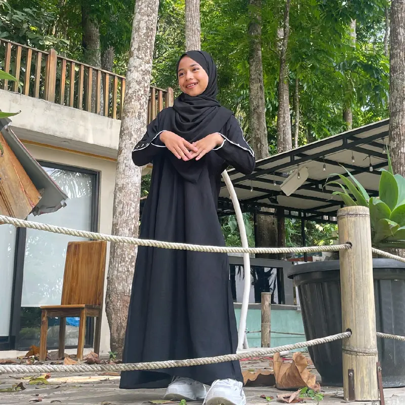 Zannati Gamis Muslim Anak Syakila Polo Linen 4