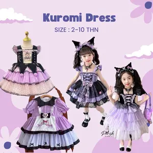 Kuromi Party Dress Karakter /Dress Kuromi Kostum Cosplay